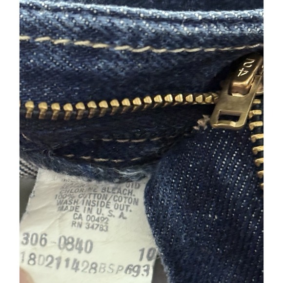Vintage 1980s Lee Riders Made In USA High Rise Straight Leg Denim Jeans 26x33 - Picture 10 of 10